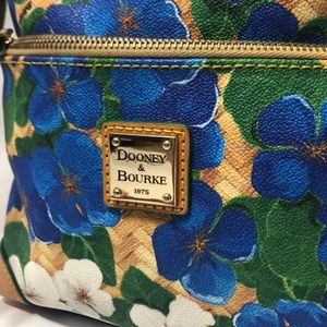 Dooney & Bourke Blue White Floral Crossbody Bag